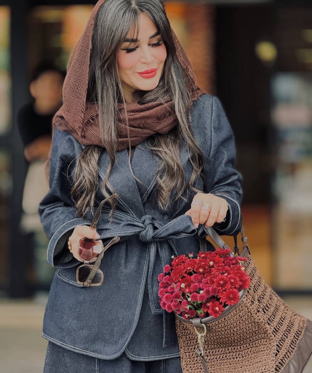 ست کت و دامن پاییزه زنانه | جنس جین - Image 2