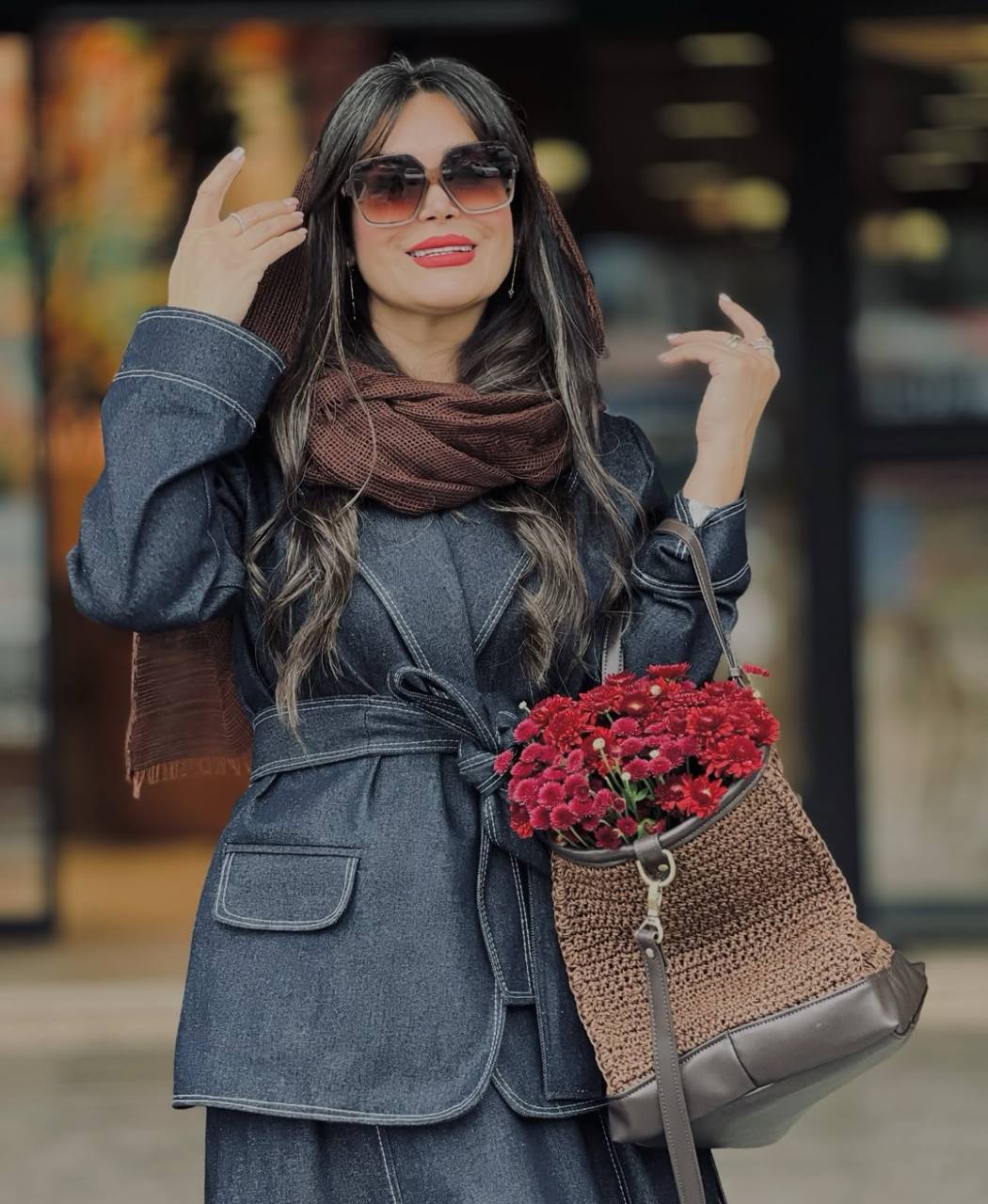 ست کت و دامن پاییزه زنانه | جنس جین - Image 6