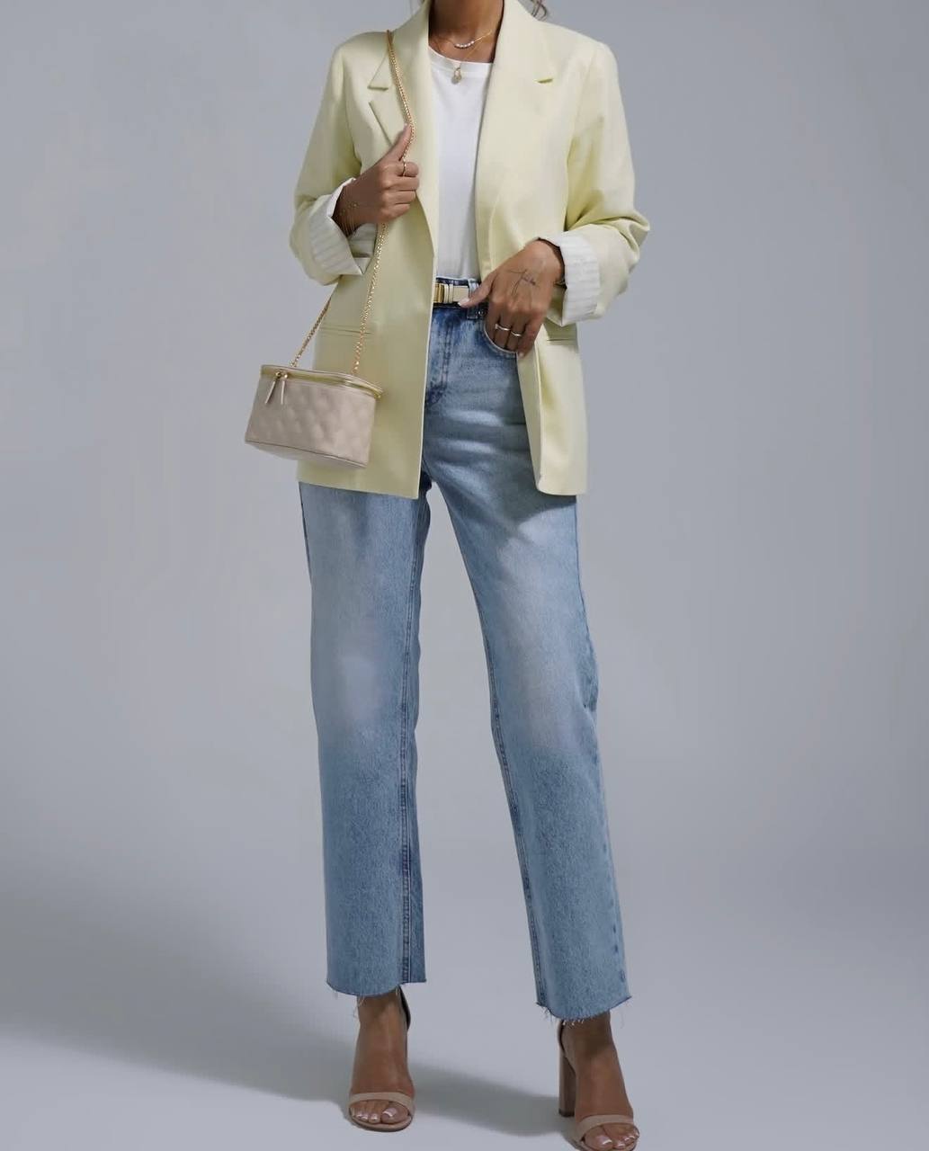 کت بهاره زنانه کرپ آستین آستردار